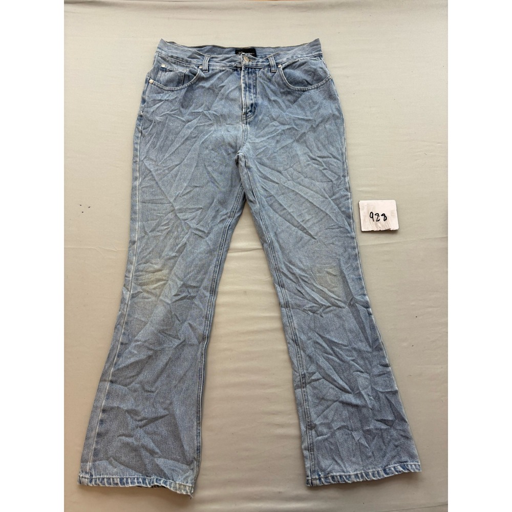 No Boundaries Womens Light Wash Wide Leg Denim Jeans Blue Size 11 Y2K Cotton